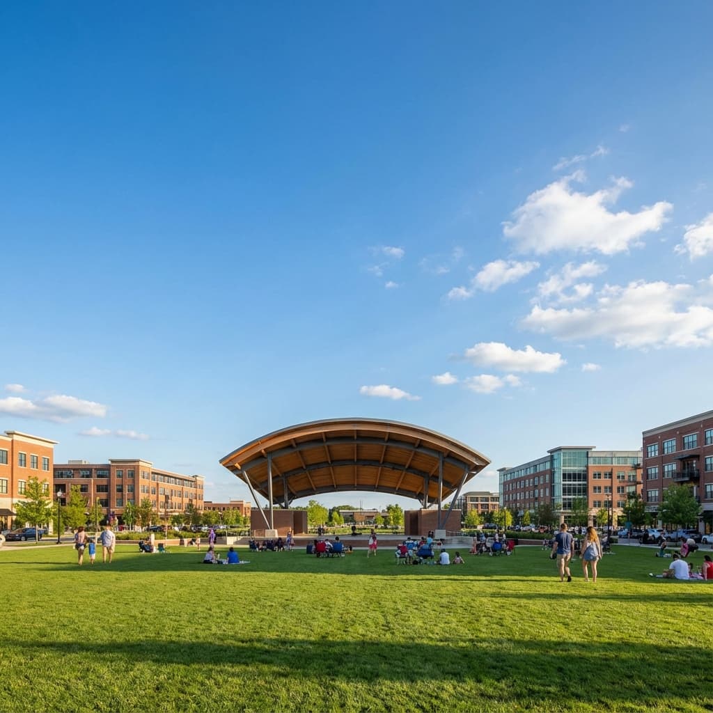 Fishers city skyline