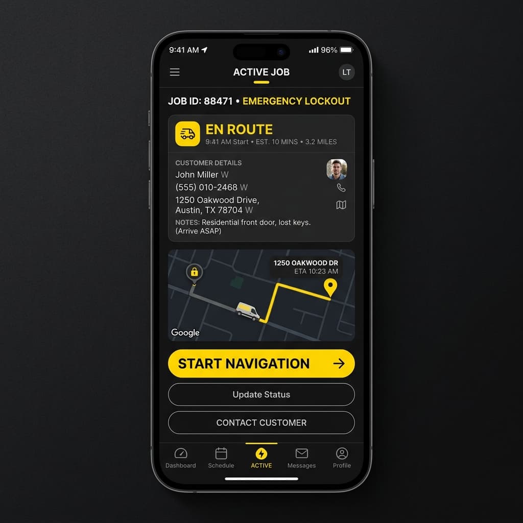 Unlokt Mobile Locksmith Tech App