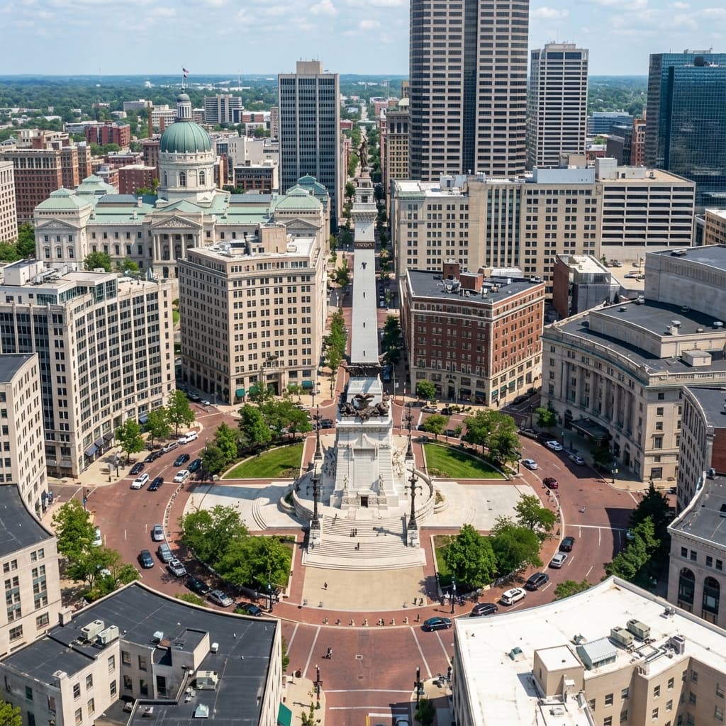 Indianapolis city skyline
